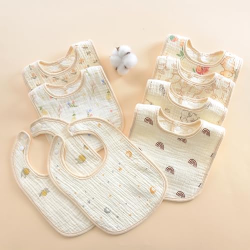 Mukin cotton baby feeding towels various prints