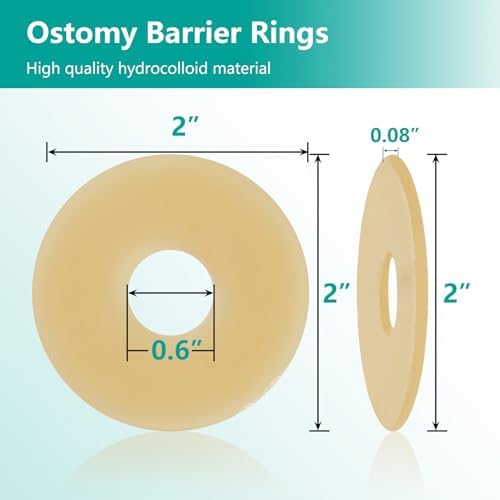 Close up of a single moldable hydrocolloid skin extender ring showing its two millimeter thickness.