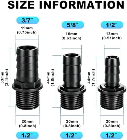 Threaded design close up on the Hottche aquarium replacement nozzle kit.