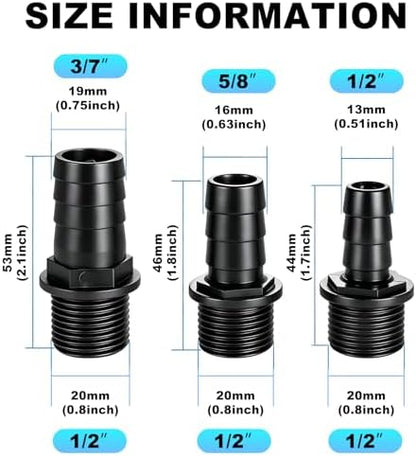 Threaded design close up on the Hottche aquarium replacement nozzle kit.