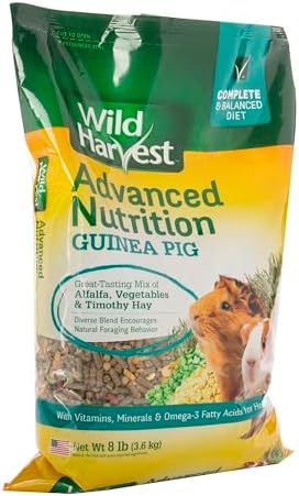 Wild Harvest guinea pig food bag back packaging details