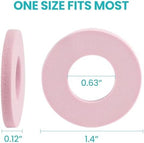 Self-adhesive round foam padding for calluses and corns with water-resistant backing.