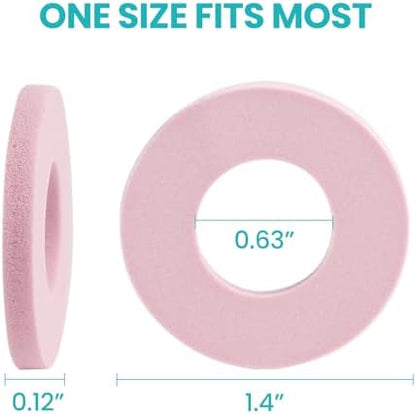 Self-adhesive round foam padding for calluses and corns with water-resistant backing.