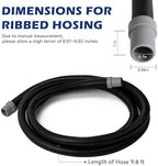 Angled shot demonstrating the anti kink properties and structural pressure resistance of the ribbed tubing