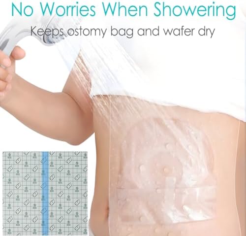 Non sticky central pad protecting colostomy bag from water