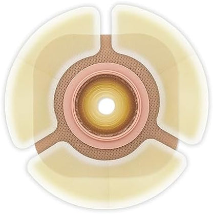 Close up of thin flexible hydrocolloid material conforming to body contours