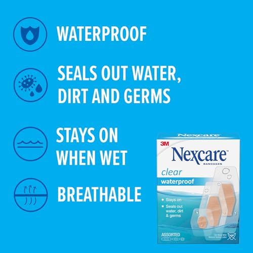Nexcare clear flexible joint bandages for minor cuts and scrapes