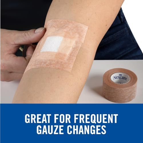 Two rolls of 3M Nexcare tan surgical tape for sensitive skin care
