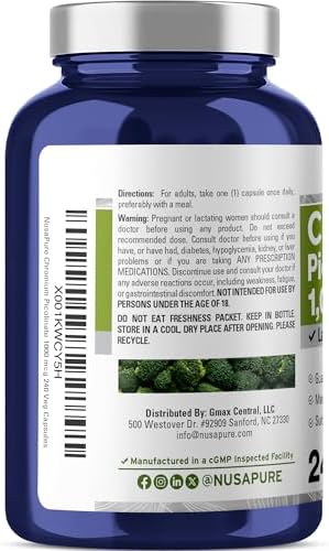 NusaPure Chromium Picolinate imported dietary supplement bottle showing ingredient list