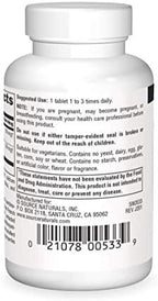 Source Naturals Pycnogenol and Grape Seed Extract supplement bottle back label ingredients