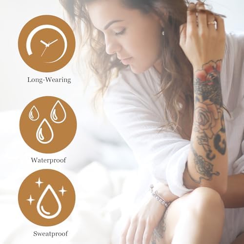 Tattoo Cover Up Makeup Waterproof - 2 Colors Adjustable Tattoo Concealer for Tattoos, Scars, Spots & Vitiligo - Sweatproof Cover Up Concealer for All Skin Tones - Image 5