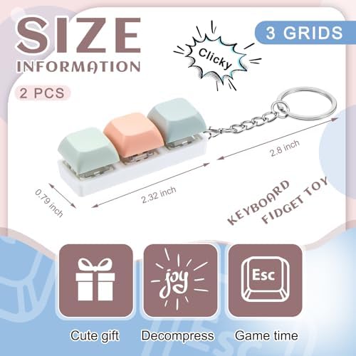 Taiyin mechanical keyboard clicker toy with flashing LED light activation during a finger press