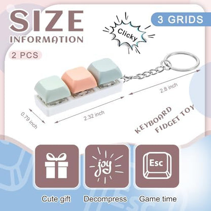 Taiyin mechanical keyboard clicker toy with flashing LED light activation during a finger press