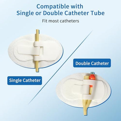 Back view of hypoallergenic catheter anchor adhesive