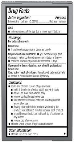 Lumify 7.5 Milliliters twin pack packaging showing brimonidine tartrate content