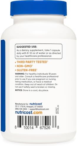 Nutricost vitamin B7 quick release capsules for nail strength and skin health