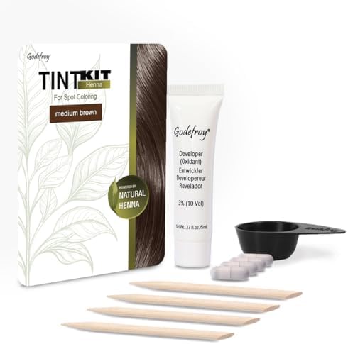 Godefroy spot hair coloring kit contents including capsules developer mixing dish and sticks