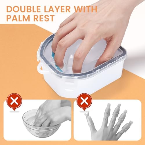 Dual-layer manicure bowl design for acetone soaking