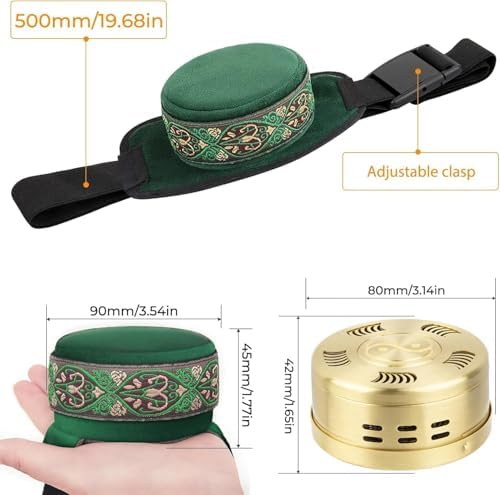 Close up of the dual ended tips of the manual acupressure massager tool.