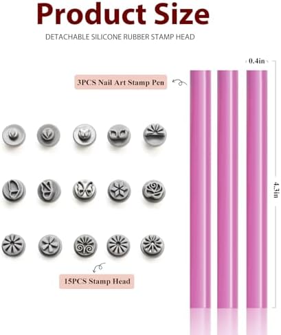 Wokoto nail stamping kit with flower and butterfly patterns