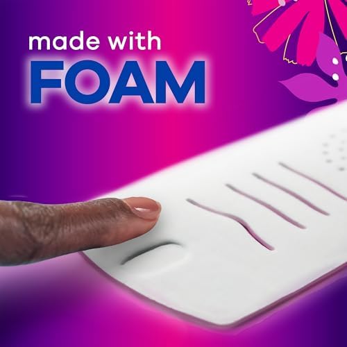 Always Radiant overnight pads showing the 50 percent larger back design