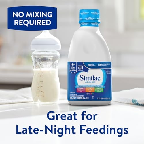 Similac Advance ready to feed 32 fluid ounce baby formula pack of 6 side profile