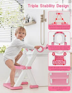Close up view of the adjustable five level height adjustment pegs on the ladder
