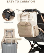 LOVEVOOK diaper bag backpack open interior showing compartments