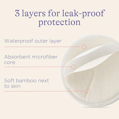 Lansinoh nursing pads inside the included mesh wash bag