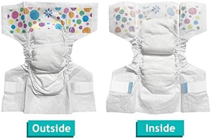 Close up of the secure pull tabs on the doll diaper accessory.