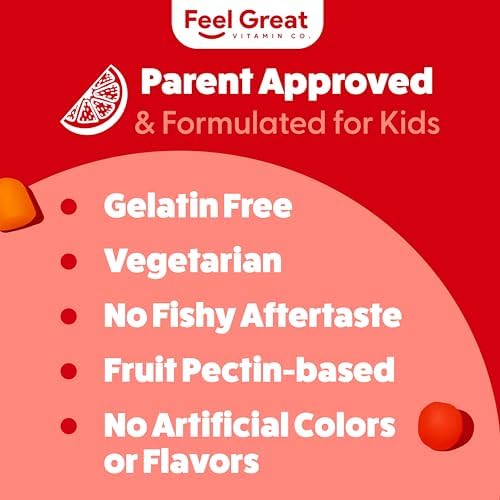 Feel Great 365 Kids Complete Omega Gummy Vitamins lifestyle packaging shot