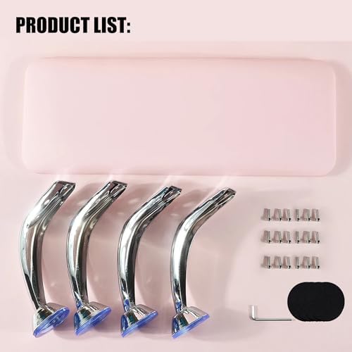 Ergonomic manicure hand rest cushion on a salon desk setup