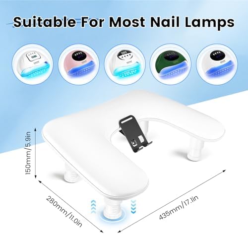 Jodsone manicure arm rest with UV lamp placed underneath