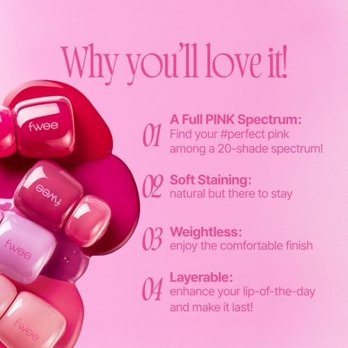 Smudge-proof weightless lip tint texture close up