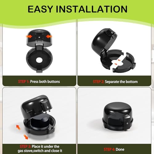 Heat-resistant black stove knob safety covers