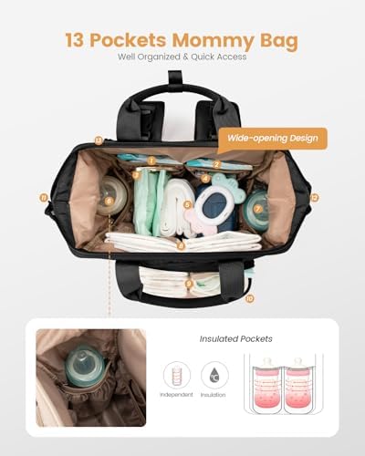 Lovevook mini baby travel bag side profile showing pocket layout