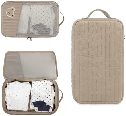 Momigo foldable baby bag attached to a stroller handle
