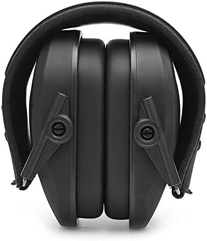 The adjustable headband mechanism of the authentic imported Walker's tactical ear muffs showing sizing flexibility.