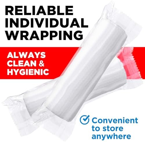 Individually wrapped 4 inch soft and breathable rolled gauze bandages.