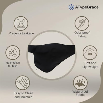 Close up of odor-masking fabric on atypebrace belt