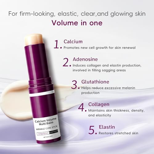 Model using the AILISK calcium volume multi balm stick under the eyes to target fine lines