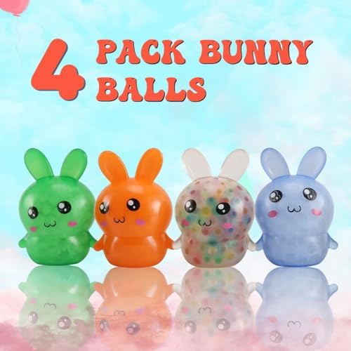 Premium water bead filled Easter stress toys in blue and pink pastel shades