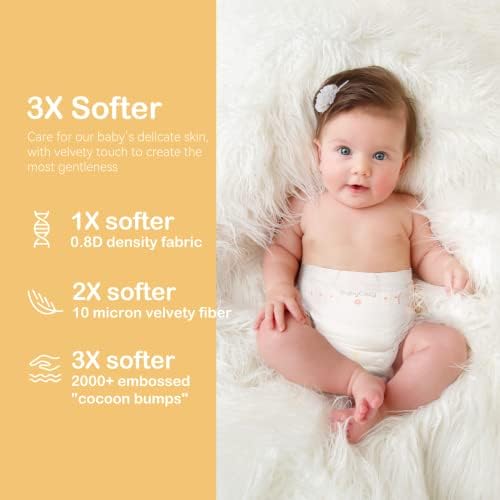 Side view of Babycozy breathable toddler diapers package highlighting the twelve hour dryness and leak protection symbols