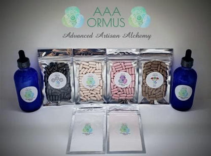 AAA Ormus colloidal gold capsules 45 count bag layout
