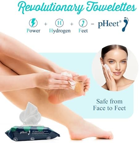 USA imported pHeet foot wipes for odor control and hydration.