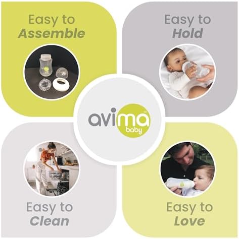 Six premium Avima Baby standard neck level 3 nipples arranged neatly to show fast flow design