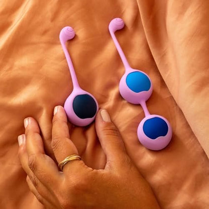 Lavender silicone Kegel exerciser balls for bladder control