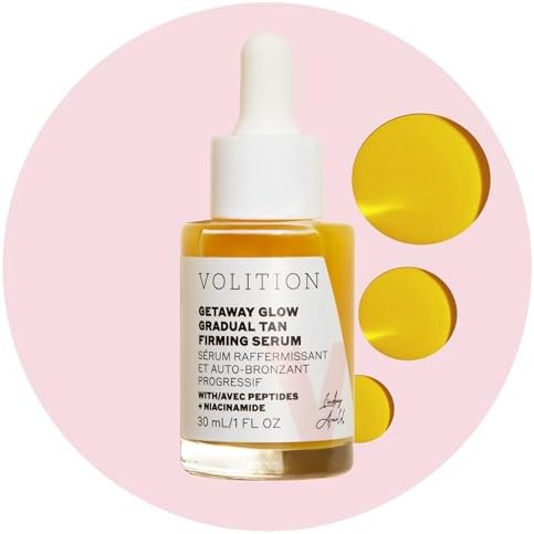 Volition Beauty Getaway Glow Gradual Tan Firming Serum bottle front view