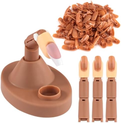 Beatool acrylic nail practice finger kit front view with base stand