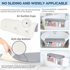 Beiens bath kneeler showing large mesh pockets for toy storage